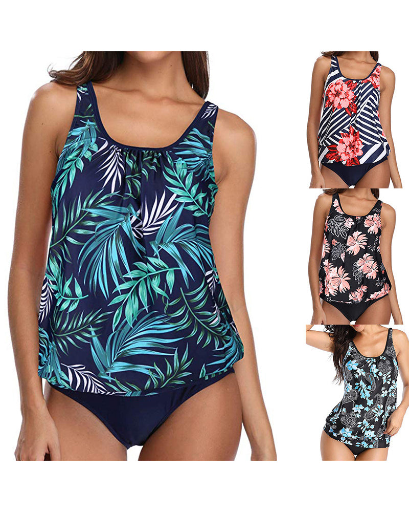 Lady Fashion Two-piece Pattern Print Various Style Swimsuit S-XXXL