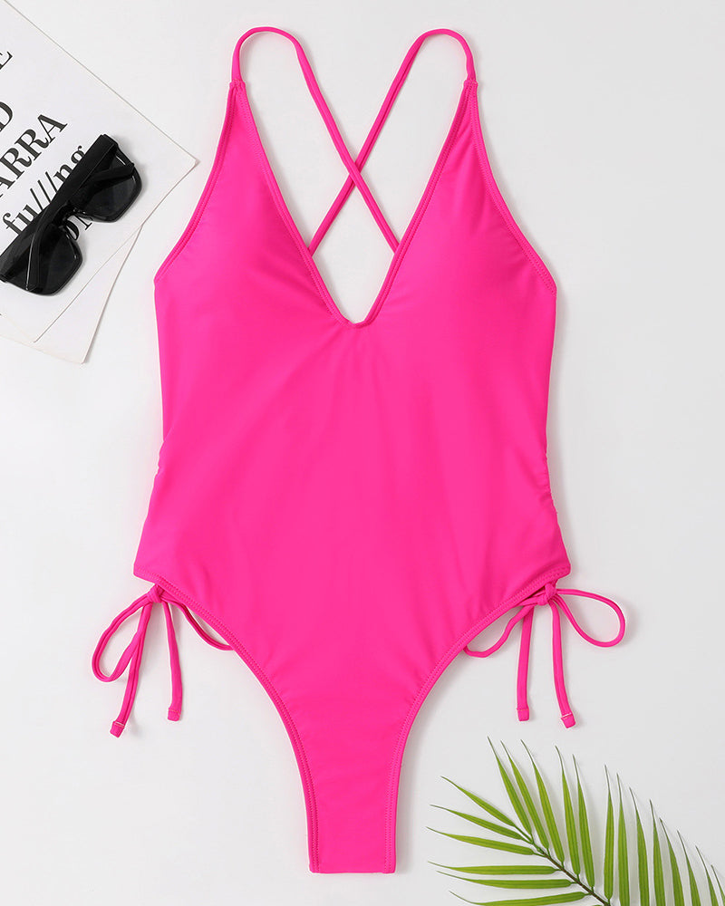 V-neck Wholesae One Piece Swimwear