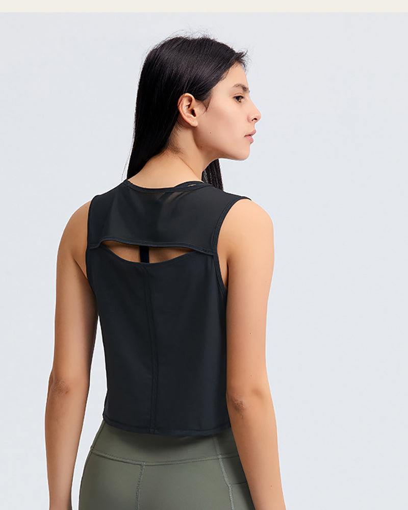 Women Hollow Out Back Qucik Dry Causal Sports Vest 4-12