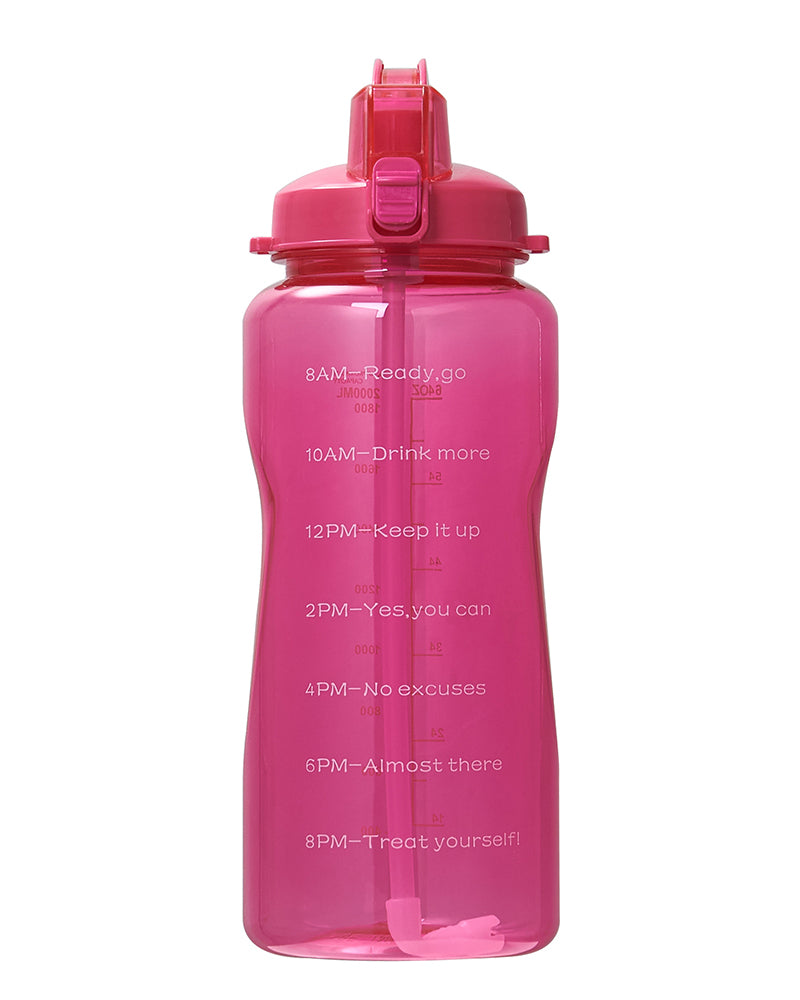 Water Bottle 128OZ 64OZ 3.8L 2L with Unique Timeline Measurements Goal BPA Free Sports Portable Gym Jug Water Bottle with Straw