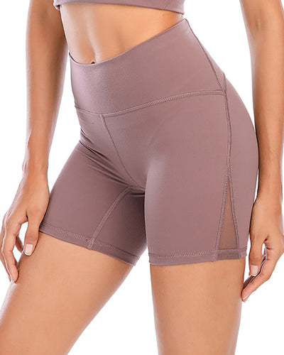 Nude Yoga Pants Wear Tight-Fitting High-Waist Breathable Running Fitness Solid Color S-XXL