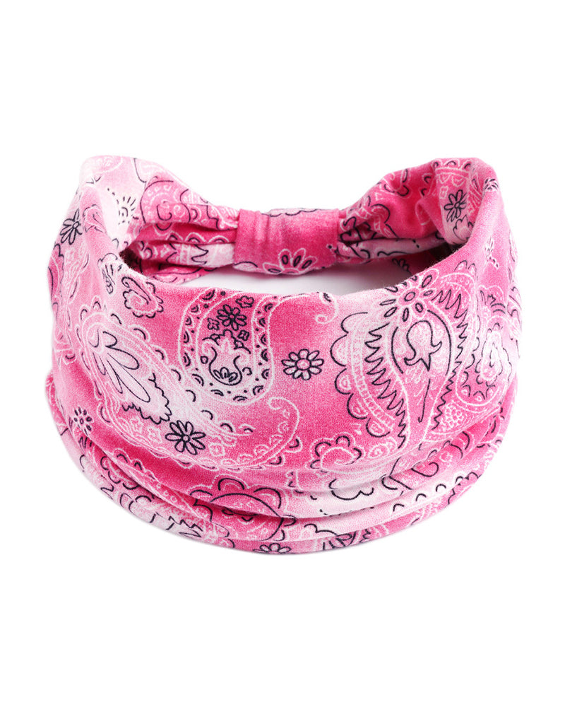 Bandana Headband for Women with Elastic Yoga Headband Outdoor Hairband Adjustable Turban Headwrap