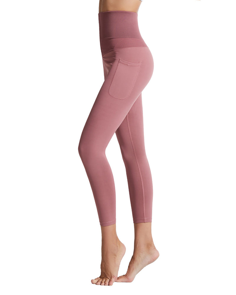 Fashion New Ladies Yoga Clothes High Waist Abdominal Fitness Sports Pants Nude Running Pants M-2XL