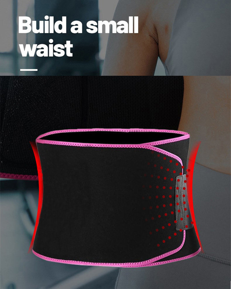 Perfotek Waist Trimmer Belt for Women Waist Trainer Sauna Belt Tummy Toner Low Back and Lumbar Support with Sauna Suit Effect (Large Pink)