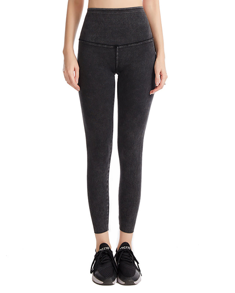 Jean Yoga Sports Slim Leggings Black Deep Gray Blue S-2XL