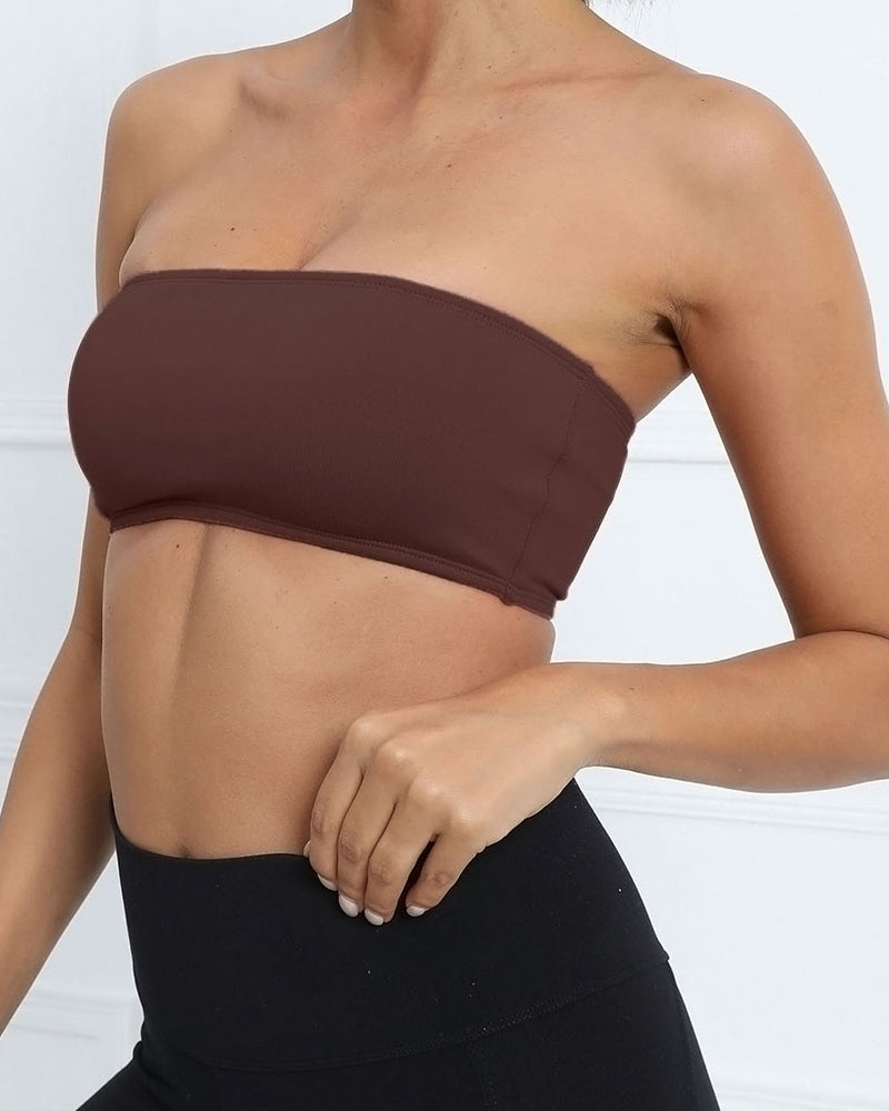 New Strappless One Piece Sports Bra S-L