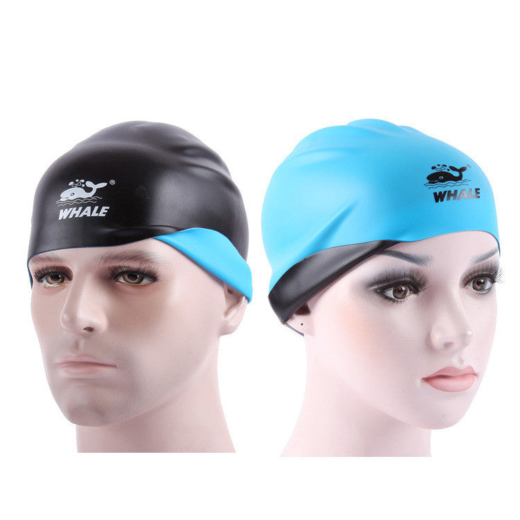 Adult Double-sided Printing Silicone Swimming Cap