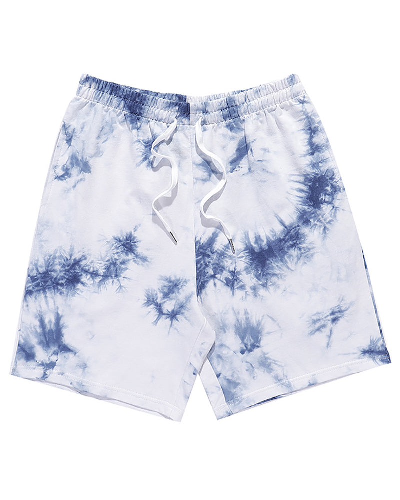 Men Tie Dye Sporty Short Pants M-2XL