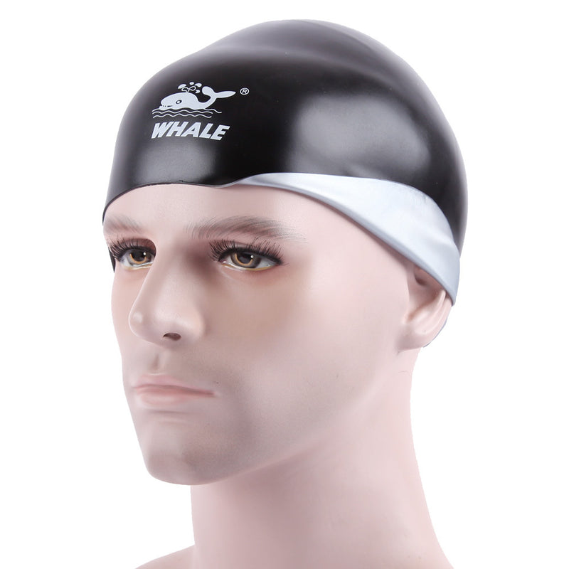 Adult Double-sided Printing Silicone Swimming Cap