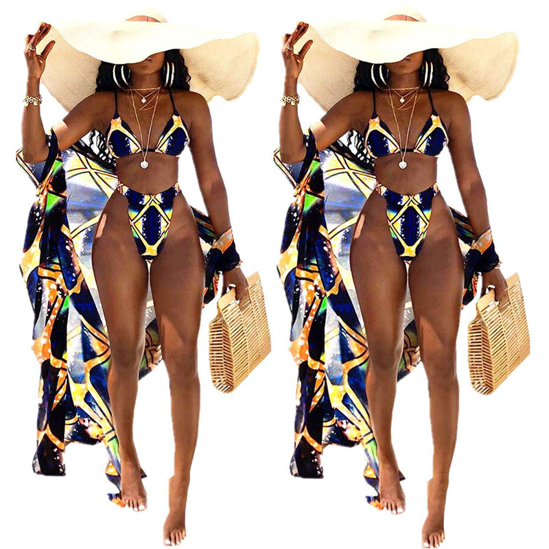 3 Pieces Printed Women Swimwear 