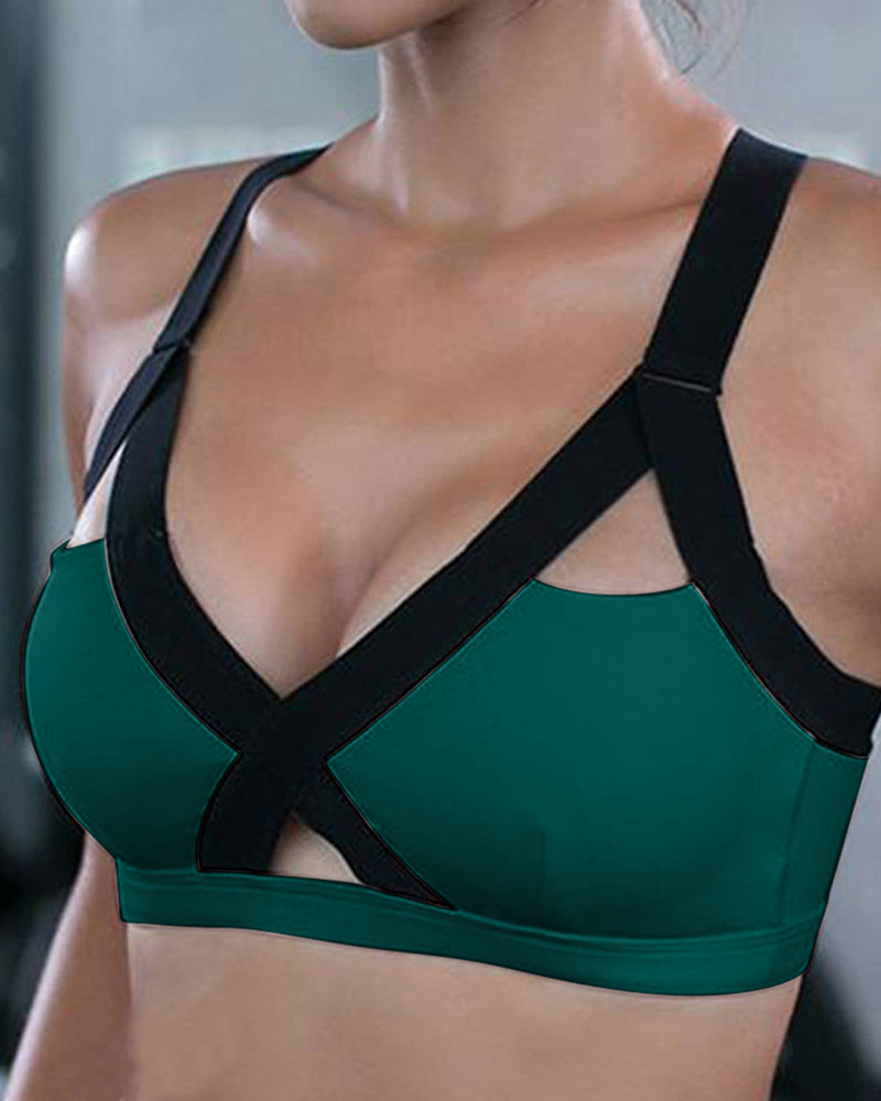 Gym Yoga Tops Women Bandage Cross Sport Bra S-3XL