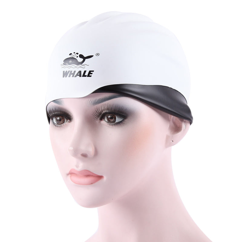 Adult Double-sided Printing Silicone Swimming Cap