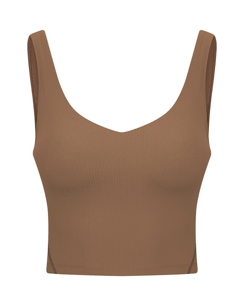 Women V-neck Sleeveless Protect New Sports Vest (with Bra) 4-12