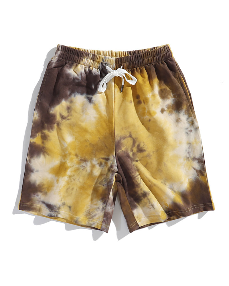 Men Tie Dye Sporty Short Pants M-2XL