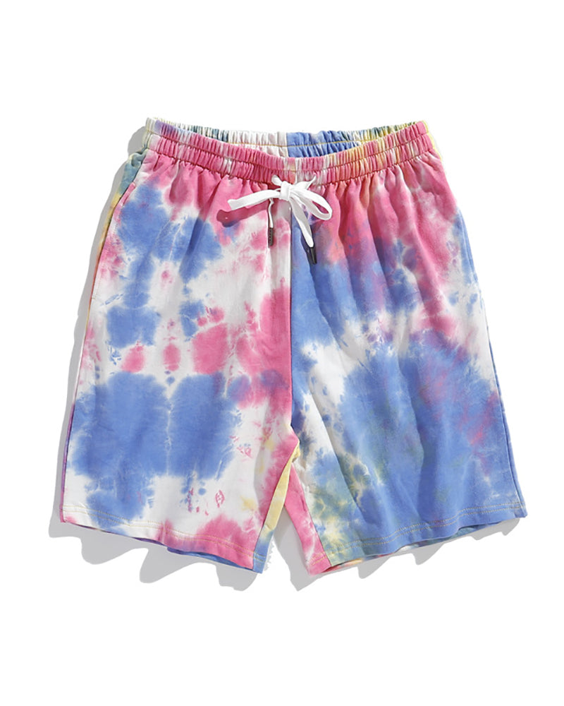 Men Tie Dye Sporty Short Pants M-2XL