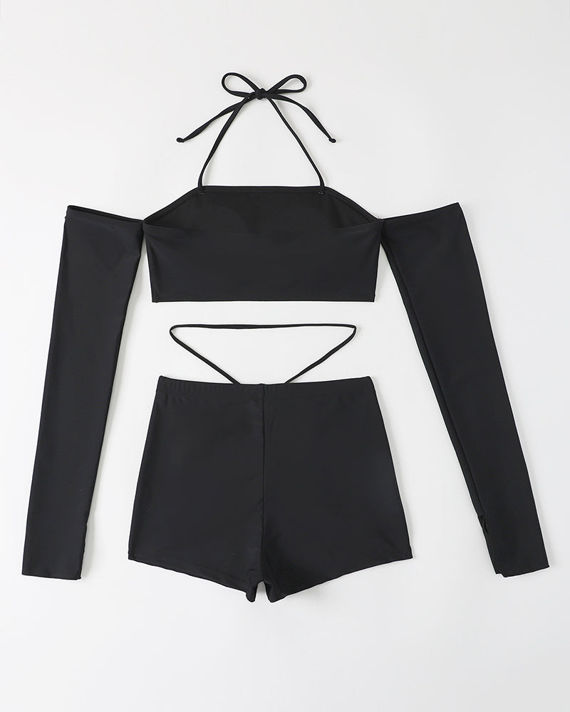 Black Women New Swimwear Set S-L