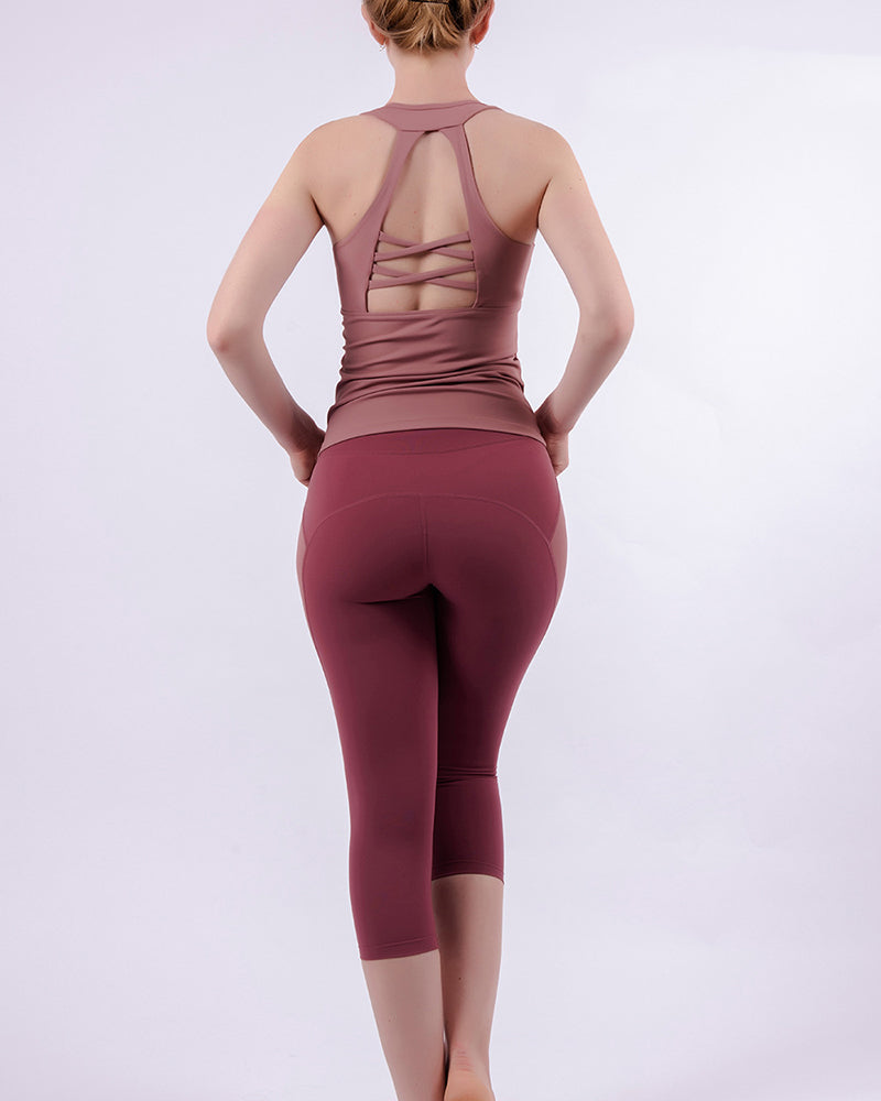 New Yoga Pants Women High Waist Hips Seven Points Tights High-bounce Dry Fitness Pants Running Bottom Sweatpants Summer