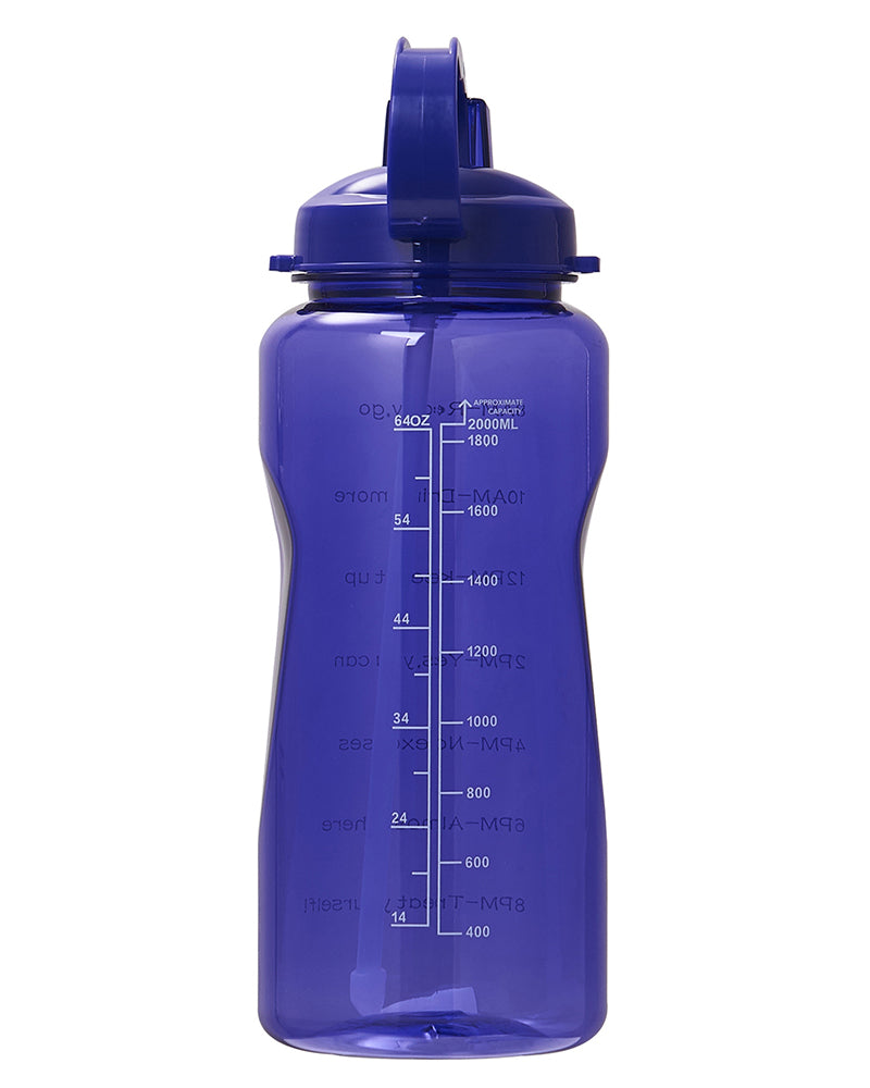 Water Bottle 128OZ 64OZ 3.8L 2L with Unique Timeline Measurements Goal BPA Free Sports Portable Gym Jug Water Bottle with Straw