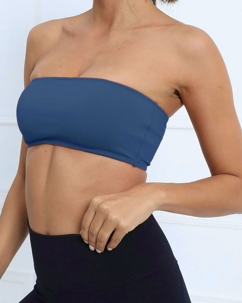 New Strappless One Piece Sports Bra S-L