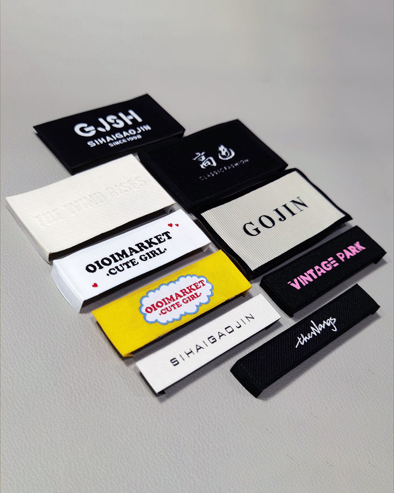 500pcs OEM Customize Your Brand Woven Label Neck Label