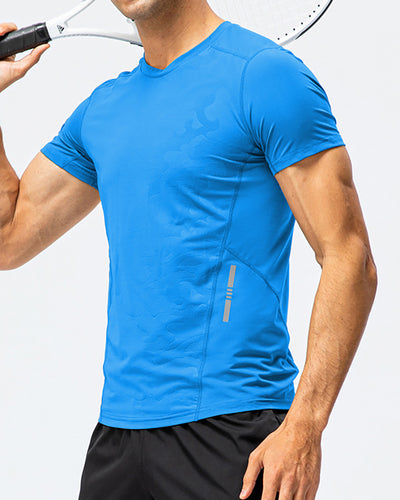 Hot Sale Men's Quick Sports T-shirt Loose Breath Running T-shirt S-3XL