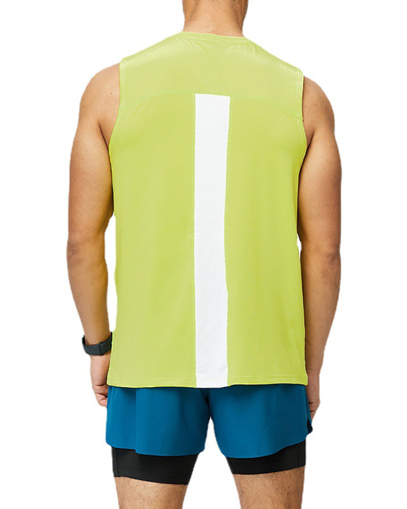 Summer Breathable Outside Running Training Vest White Blue Orange Black Fluorescent Green M-3XL