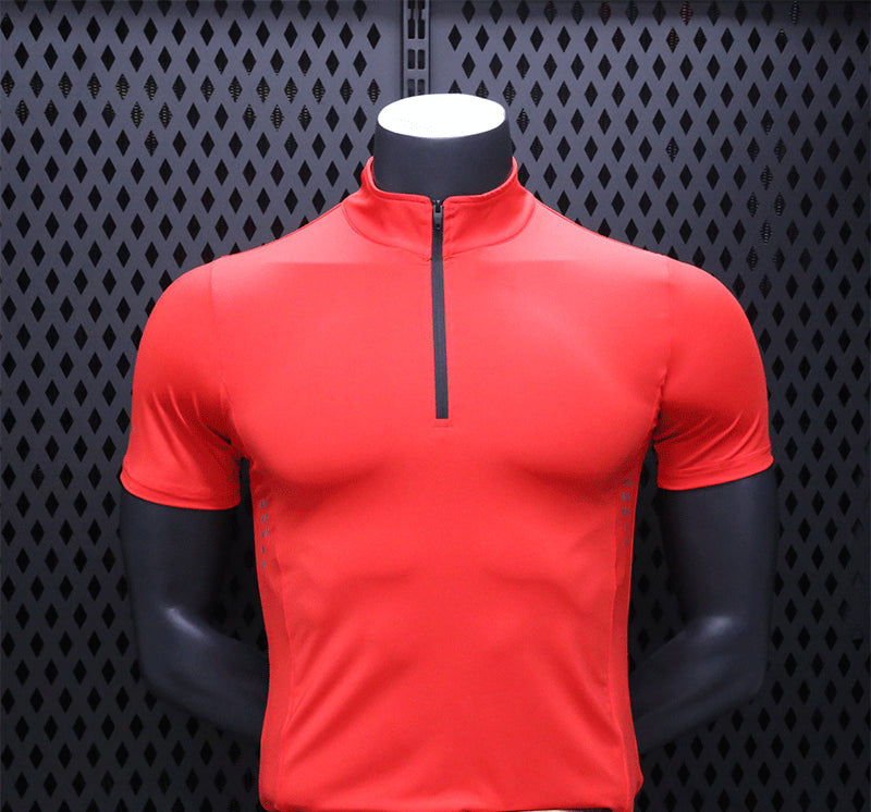 Zipper Stand-up Collar Sporty Men&