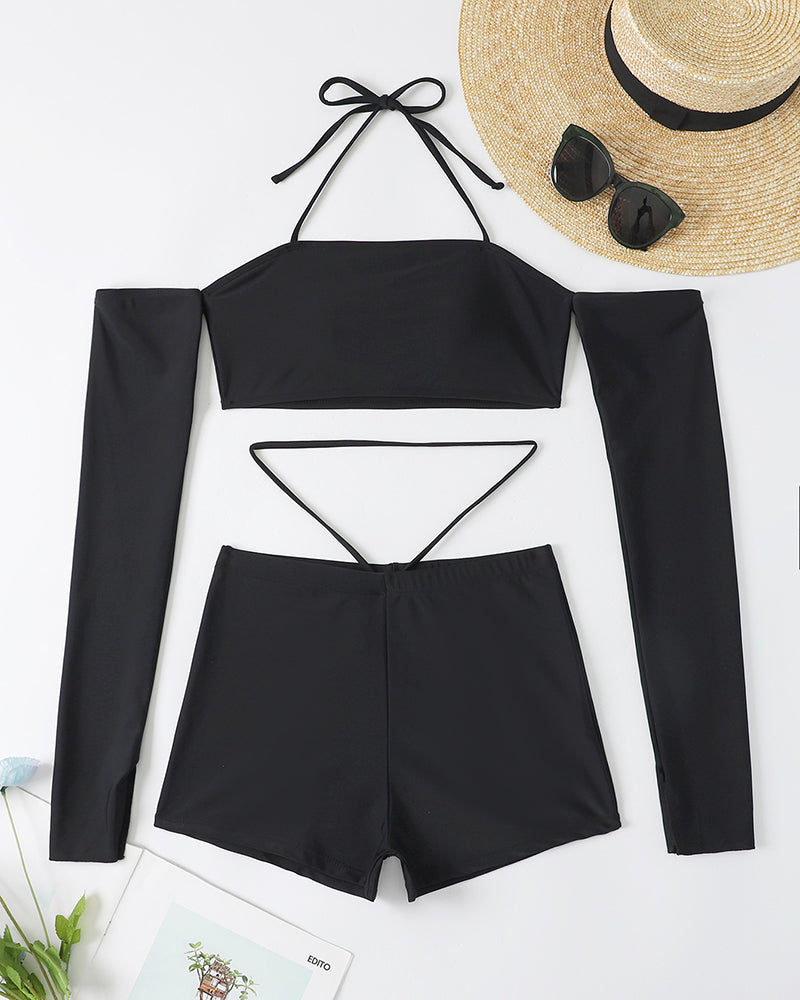 Black Women New Swimwear Set S-L