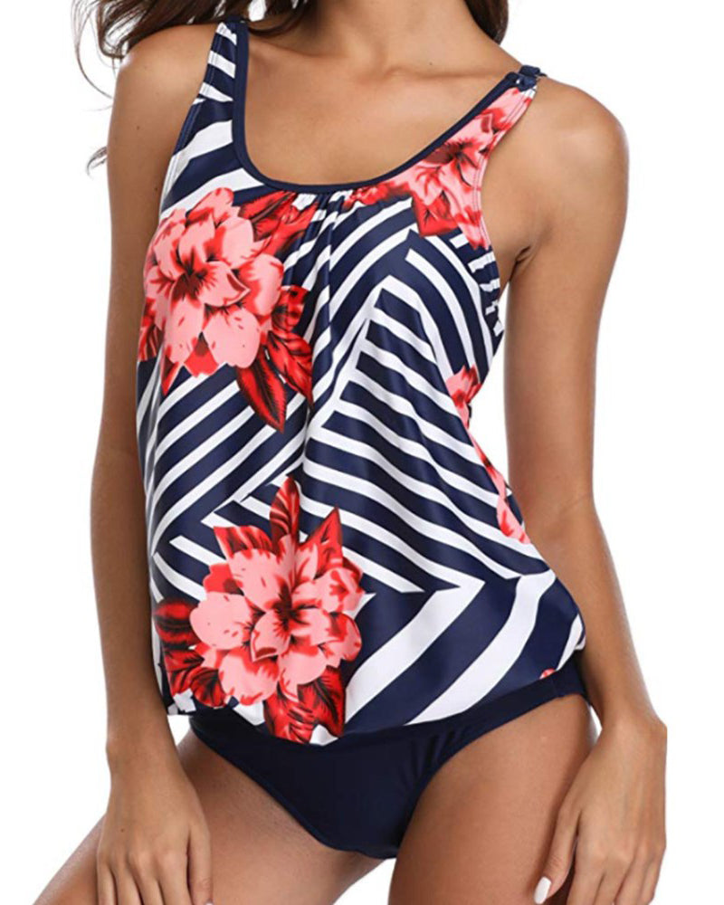 Lady Fashion Two-piece Pattern Print Various Style Swimsuit S-XXXL