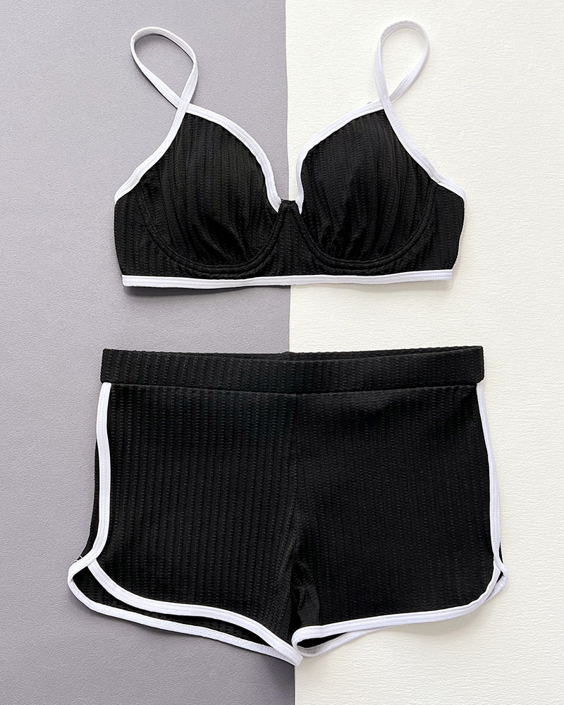 Black Women Swimwear Set S-L