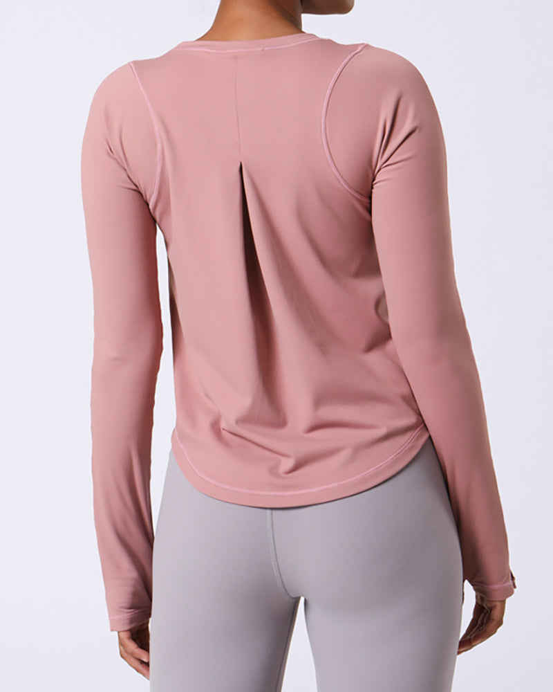 New Autumn Winter Yoga Long Sleeve Sports Top Women&