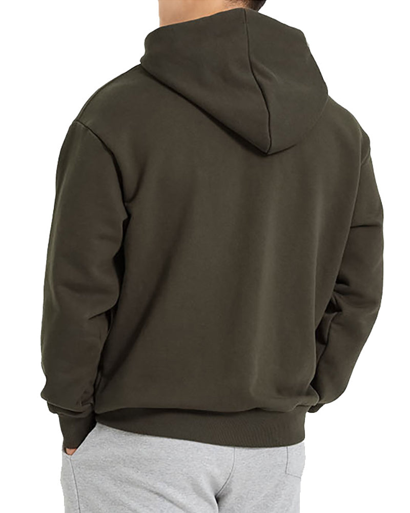 Long Sleeve Hoodies Pocket Pullover Solid Color Men&