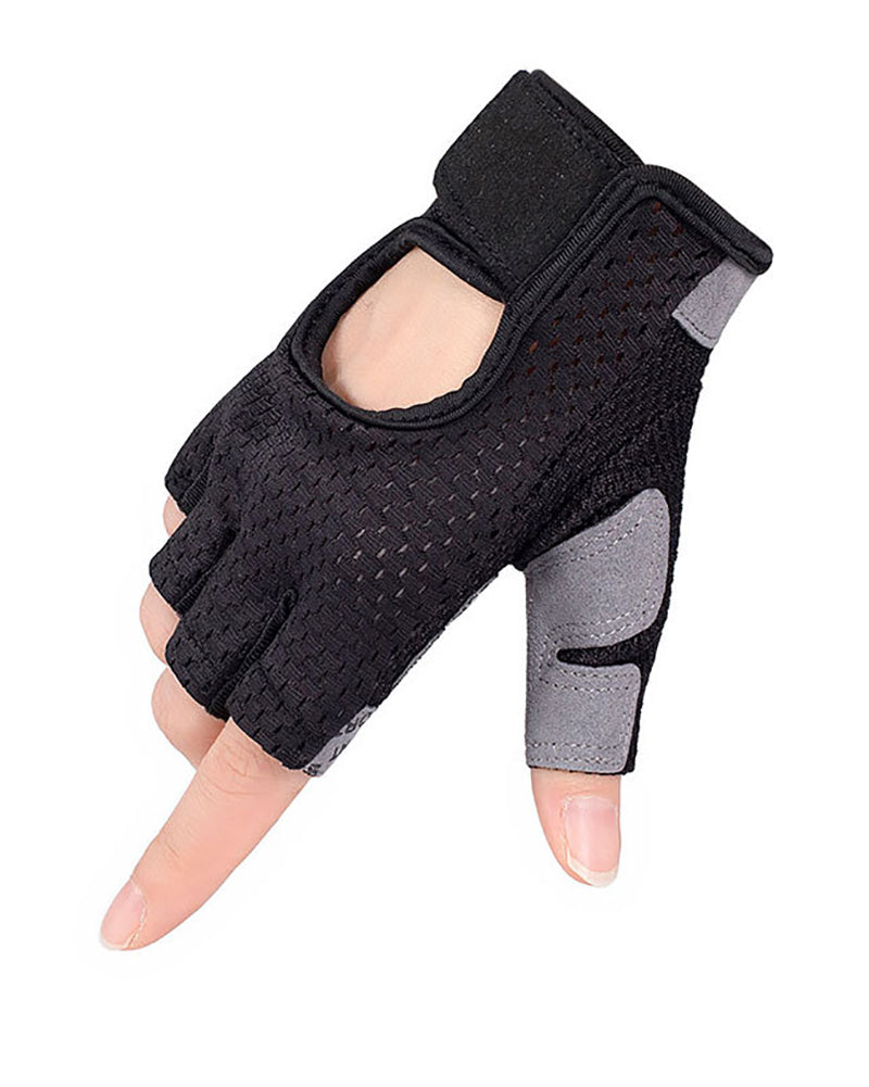 Cycling Half Finger Non-Slip Breathable Shock Absorbent Equipment Gym Outdoor Sports Cycling Gloves