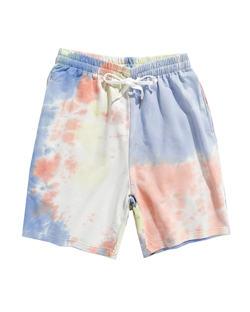 Men Tie Dye Sporty Short Pants M-2XL