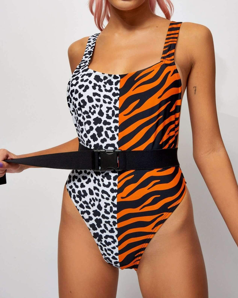 Leopard women newest one piece swimwear OM20364