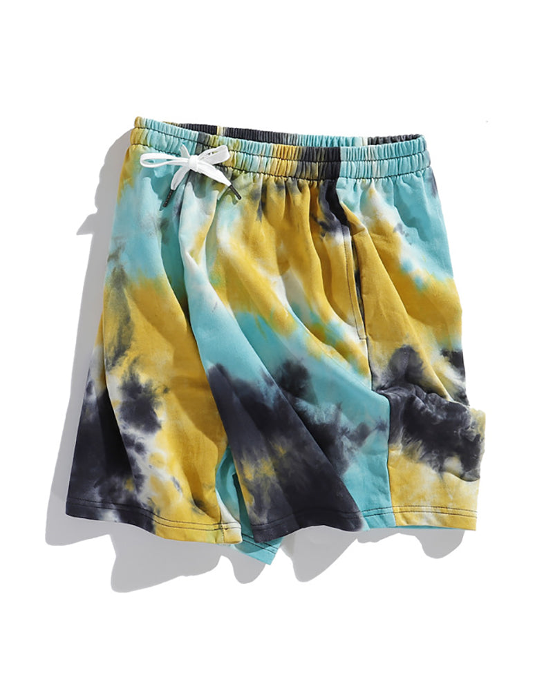 Men Tie Dye Sporty Short Pants M-2XL