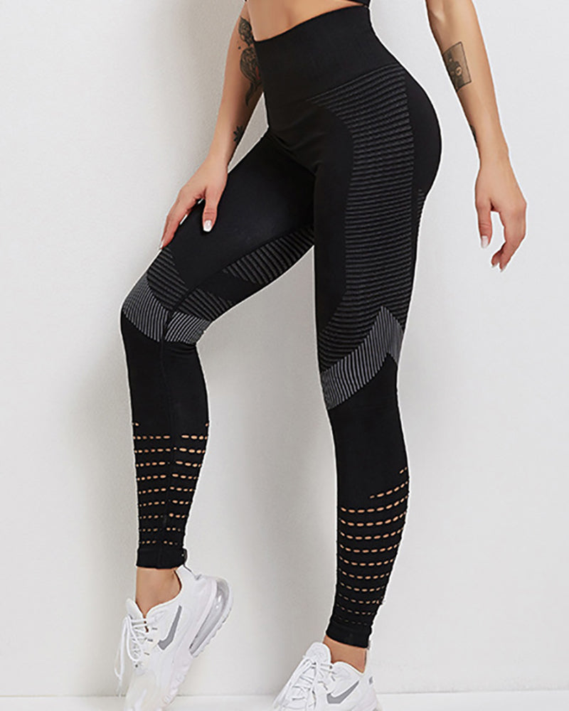 Fashion Fitness Sports Vest Leggings Nine-Point Pants Yoga Suit Two-Piece S-XL