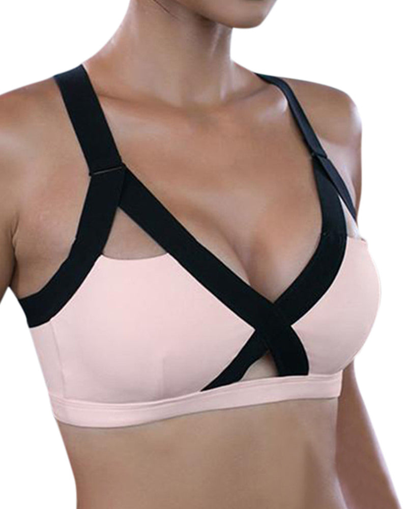 Gym Yoga Tops Women Bandage Cross Sport Bra S-3XL