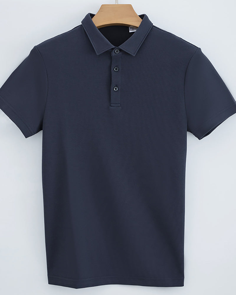 230g Cotton Polo Neck Short Sleeve Business Men&