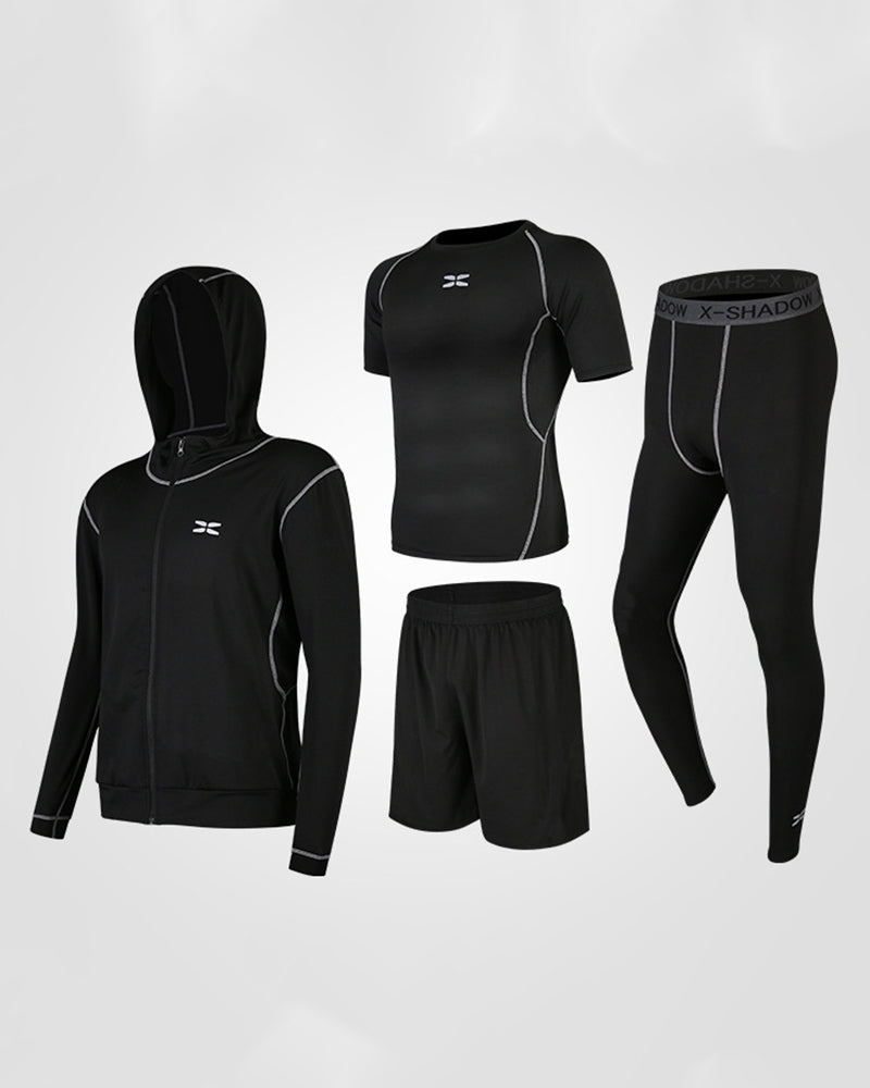 Mens Patchwork Casual Running Sports Training Sports Suits Active Wear S-3XL