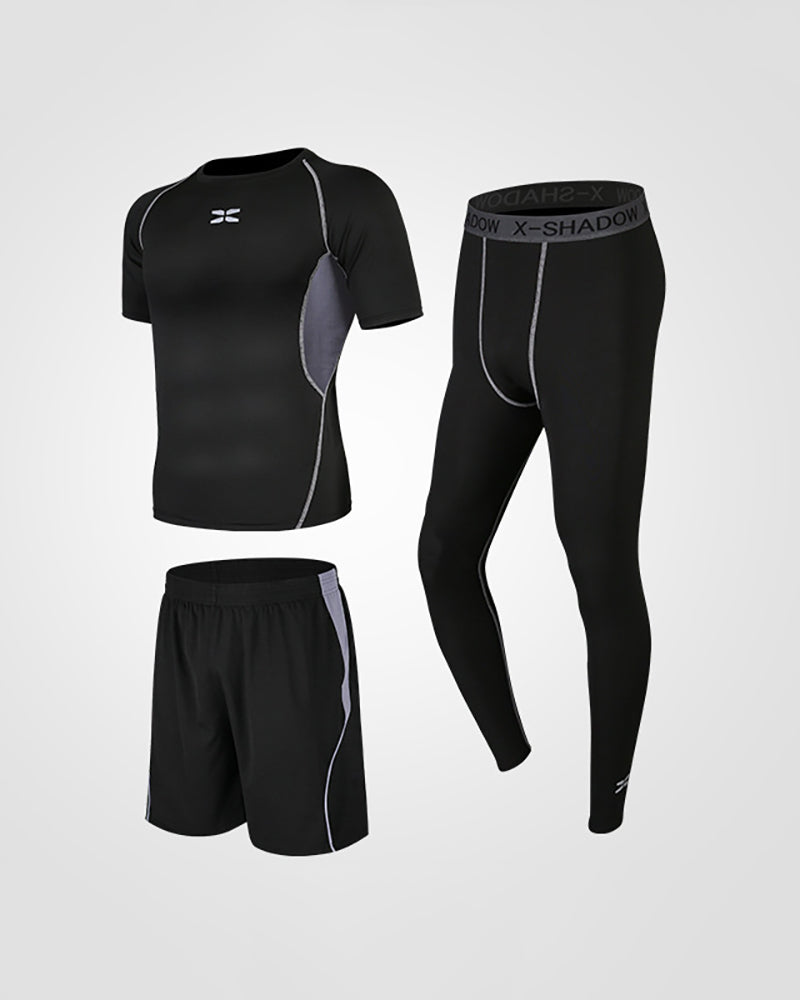 Mens Patchwork Casual Running Sports Training Sports Suits Active Wear S-3XL