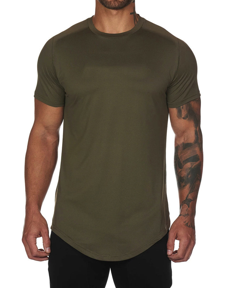 Hot Sale Short Sleeve Camo Printed Sports Running T-shirt White Grey Army Green Black M-3XL