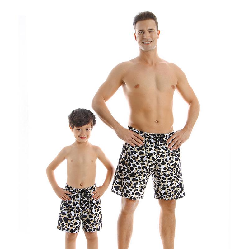 New Arriving Floral Print Parent-child Beach Pants Small Children Swimsuit M-2XL OM20686