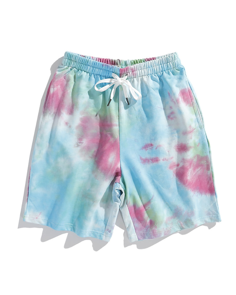 Men Tie Dye Sporty Short Pants M-2XL