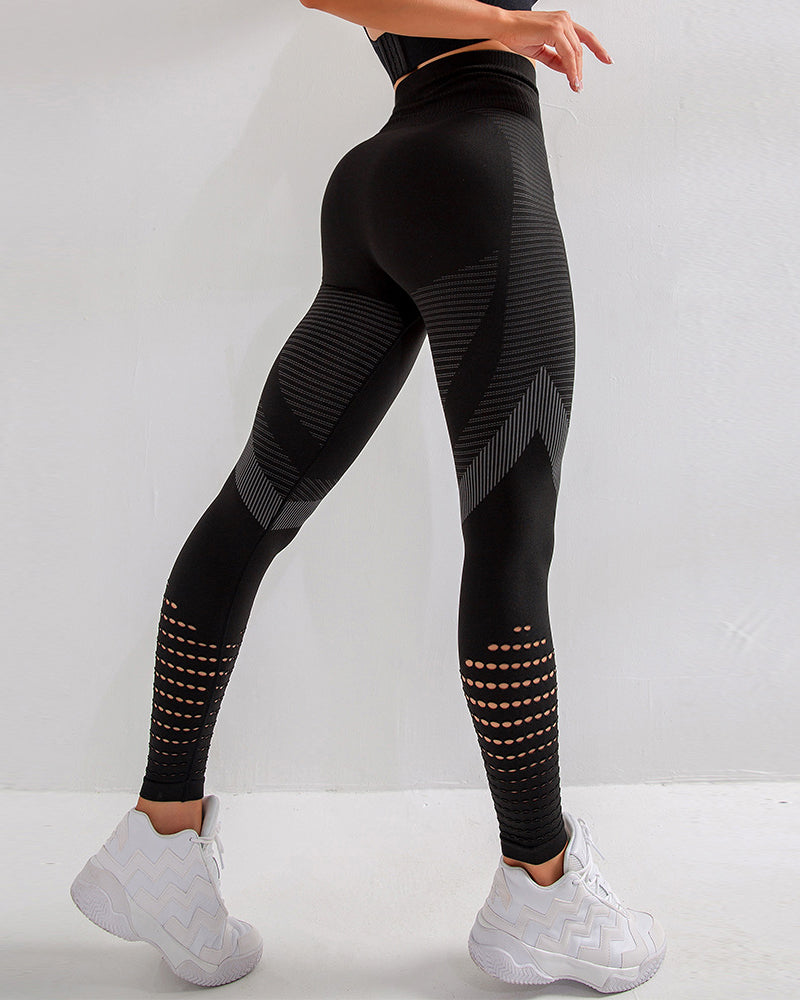 Summer Mesh Breathable High Waist Tight-Fitting Peach Hips Running Fitness Sweatpants S-XL