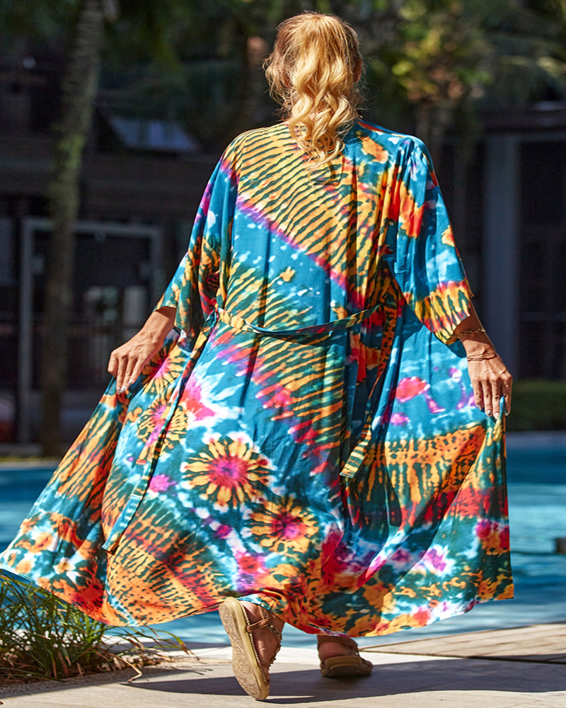 Fashion Printed Summer Vacation Holiday Kimonos Crochet Beach Cover Up Pattern