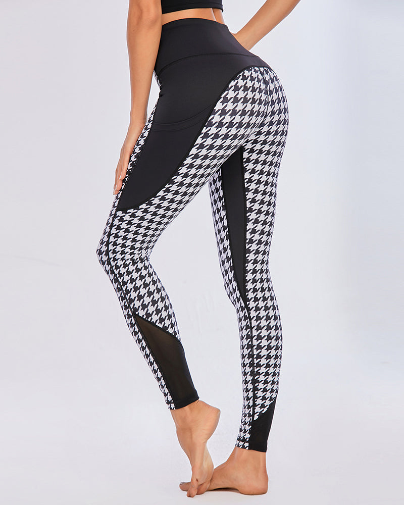 Yoga Bottoms Black And White Yoga Pants With Butt Lifts