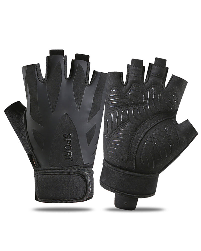 Fitness Half-Finger Equipment Cycling Bike Wide Range Non-Slip Silicone Palm Gloves