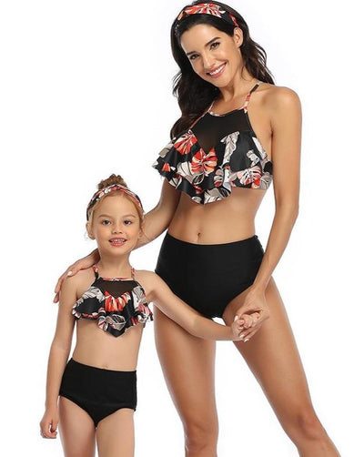 2020 New Arriving Beauty Floral Print Sexy Parent&Child Swimsuit S-XL