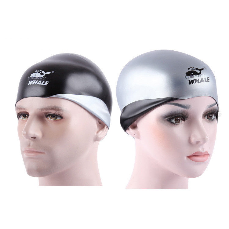 Adult Double-sided Printing Silicone Swimming Cap